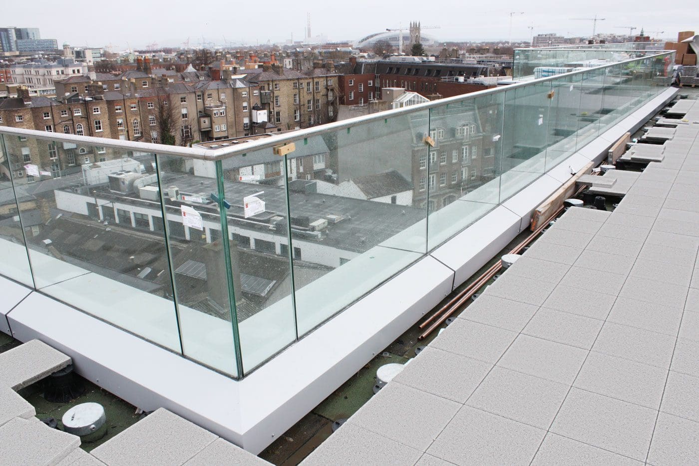 Pedestals allow for post-installation maintenance access.