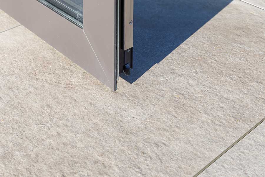 Door and paving close-up