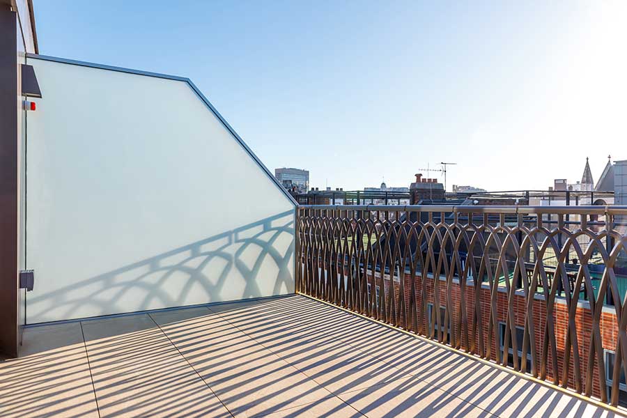 View over balcony