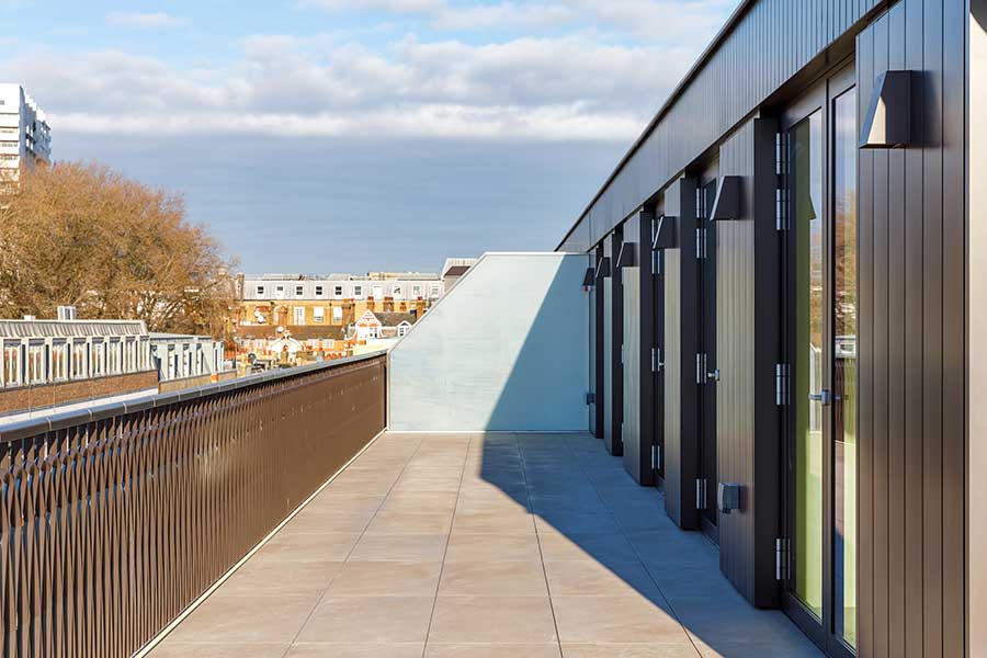 Paved terrace