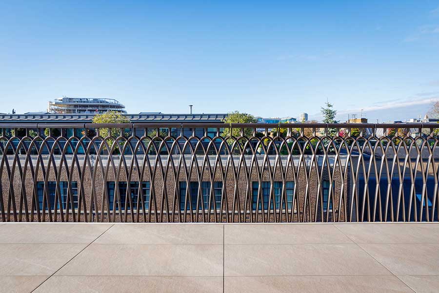 View through railings