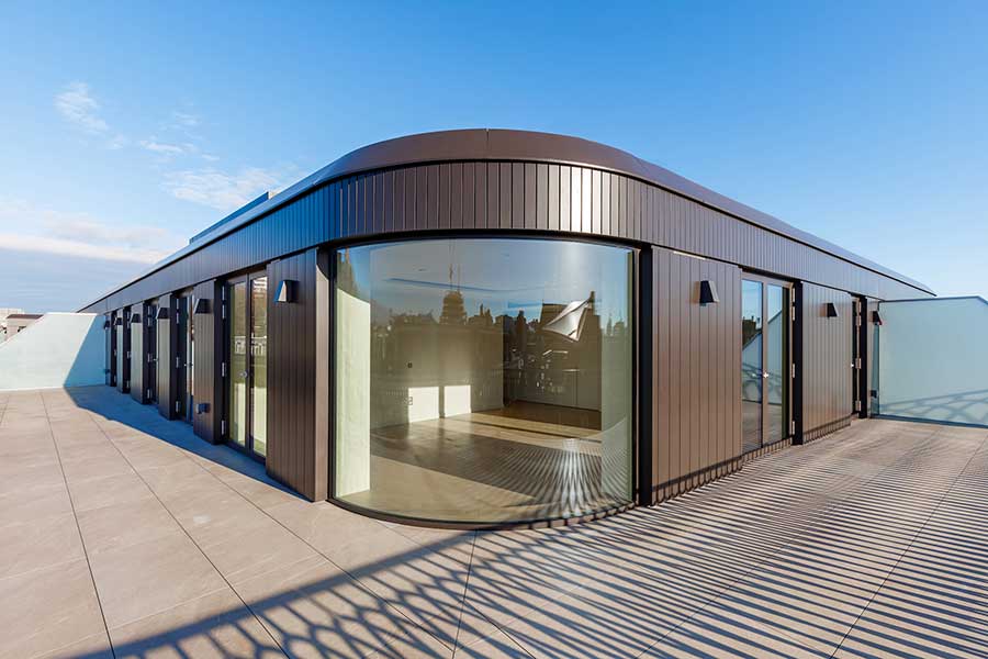 Glass entranceway