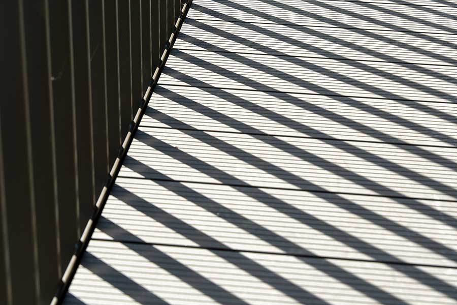 Shadows on Aluminium Decking