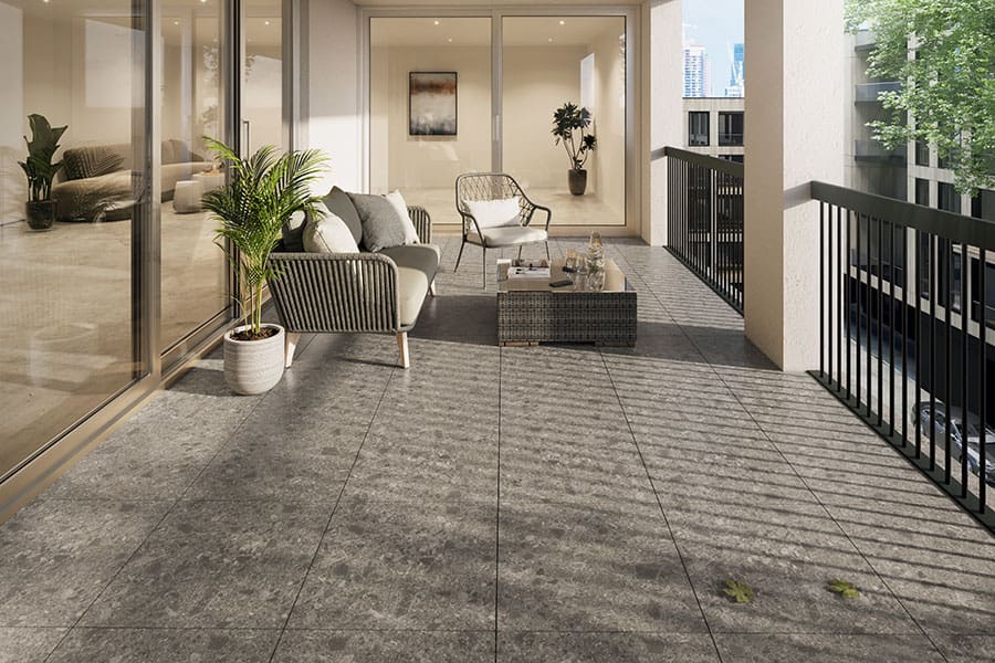 Porcelain Inset Balcony