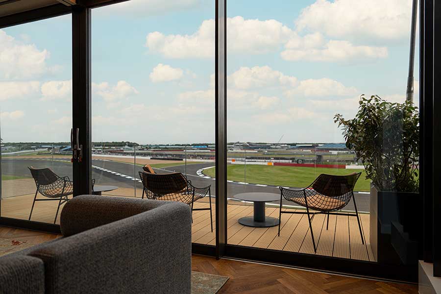Trackside view from balcony