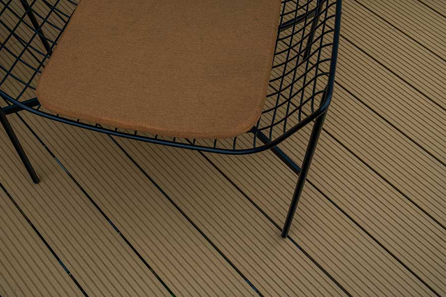Composite decking close-up