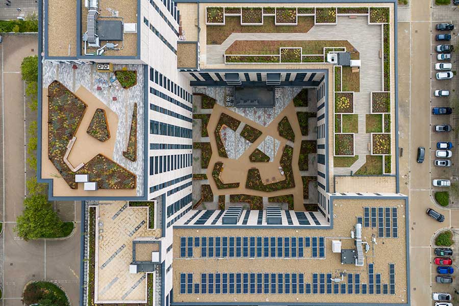 Top-down view of Bowback House