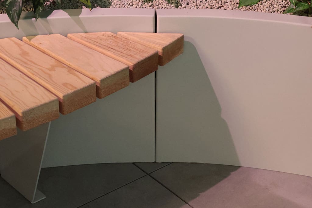 Paving and planter
