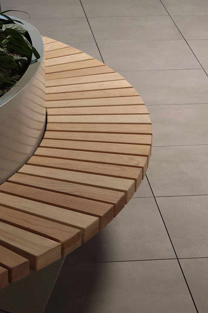 Paving and planter