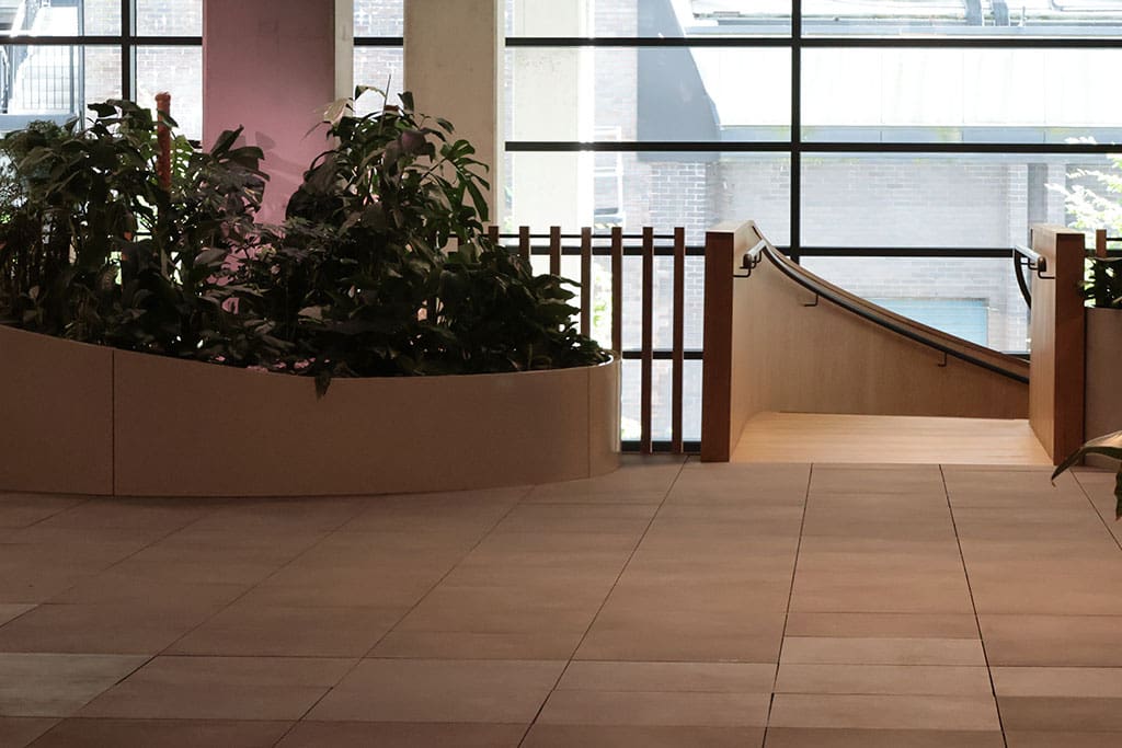 Paving and planters