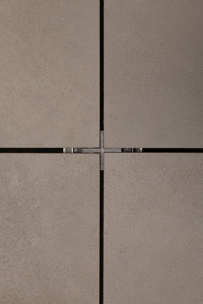 Paving and pedestal close-up