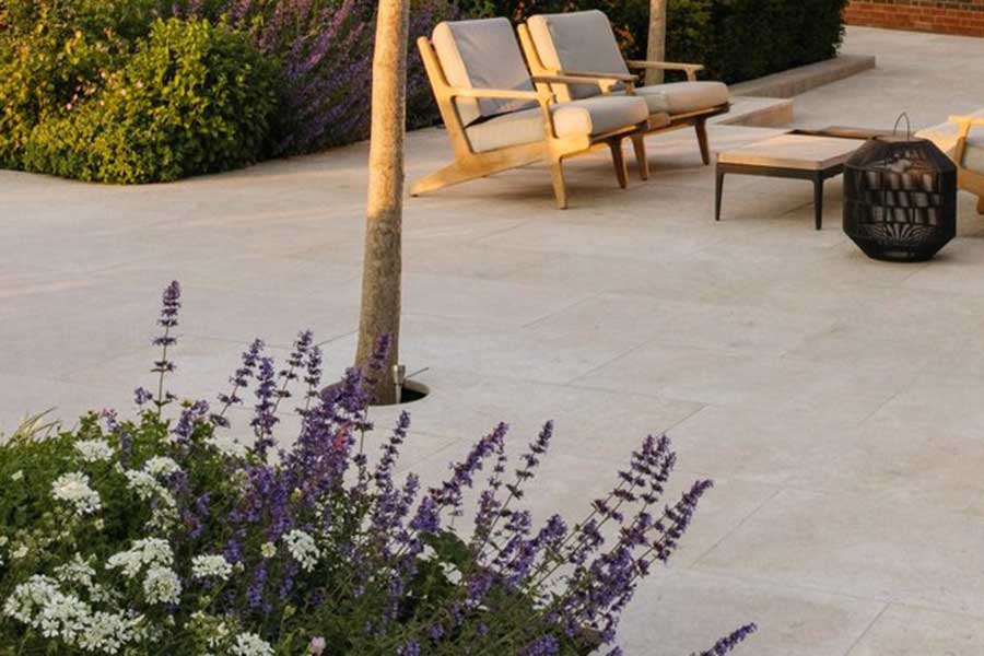 Natural stone courtyard