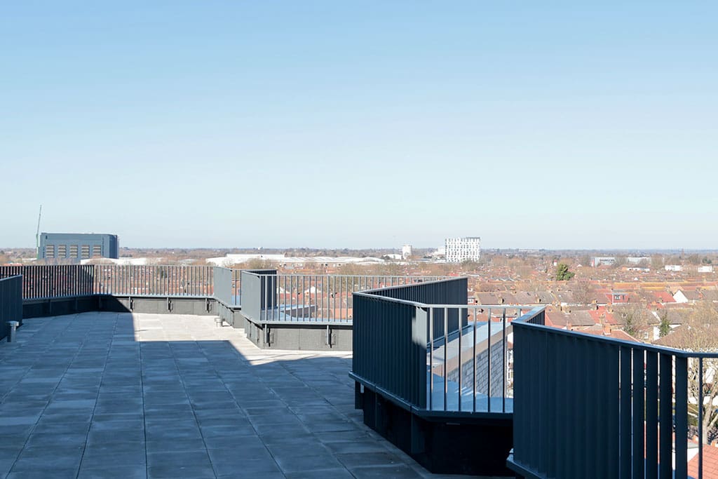 Roof terrace and view