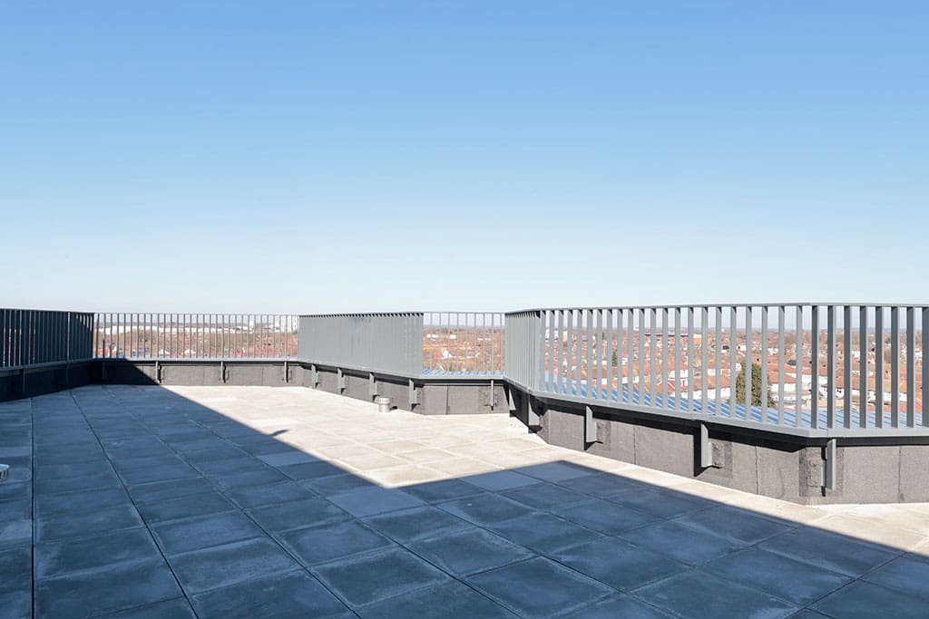 Roof terrace and view