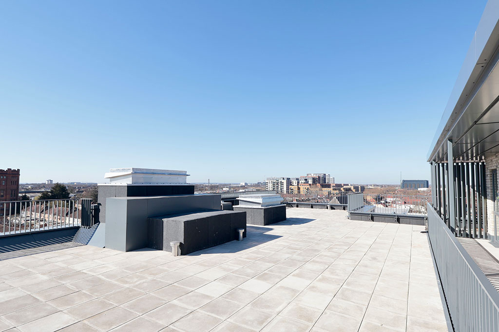 Roof terrace and view