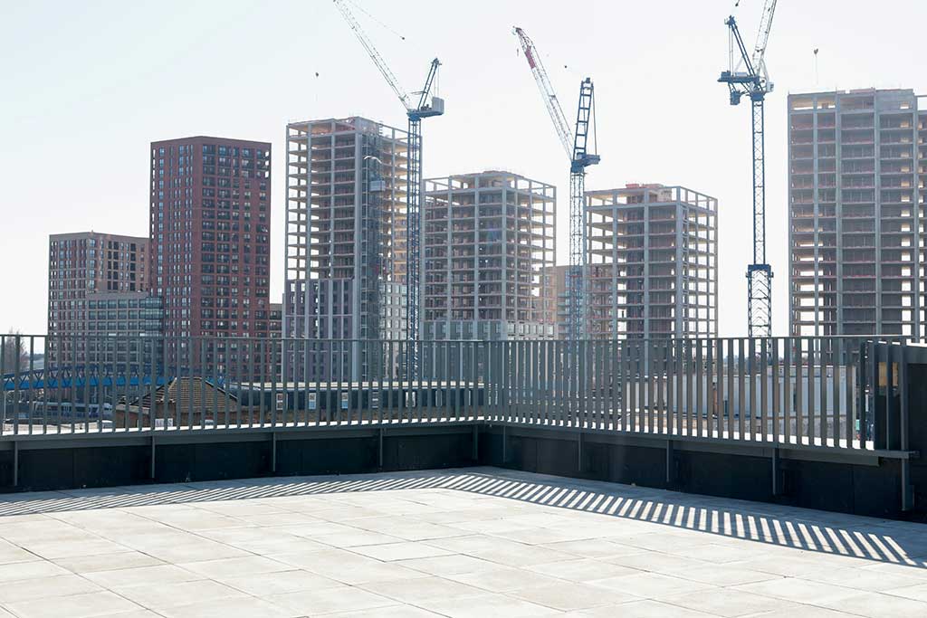City view from roof terrace