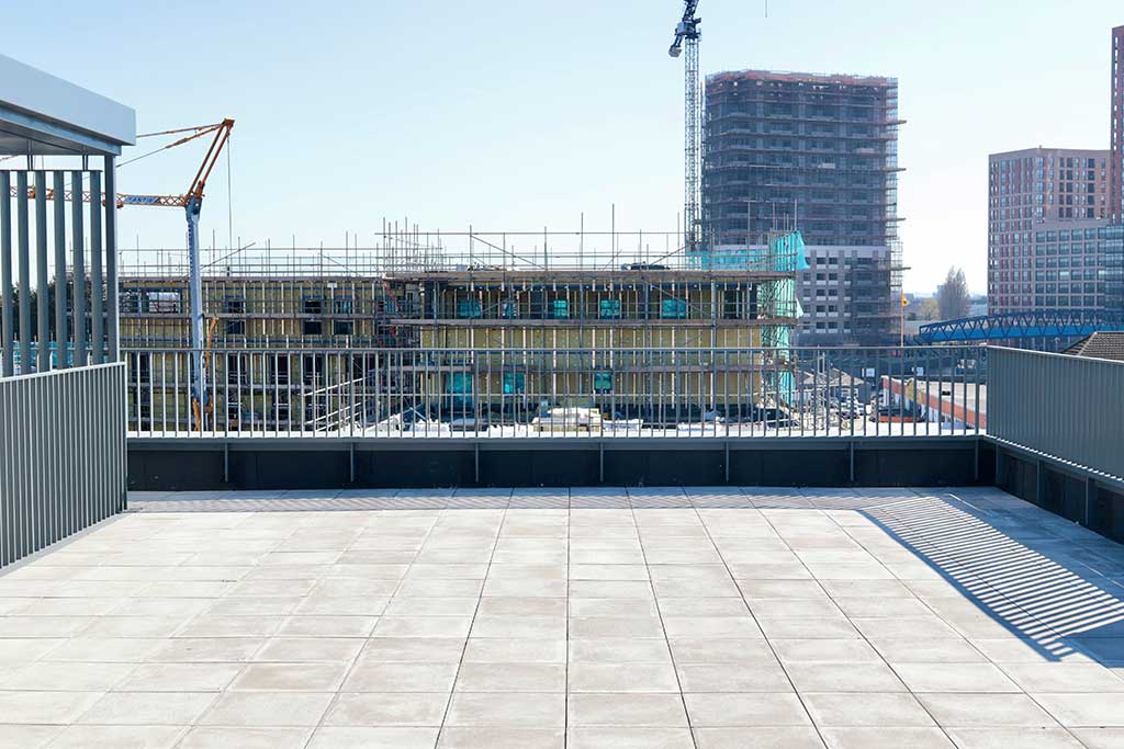 City view from roof terrace