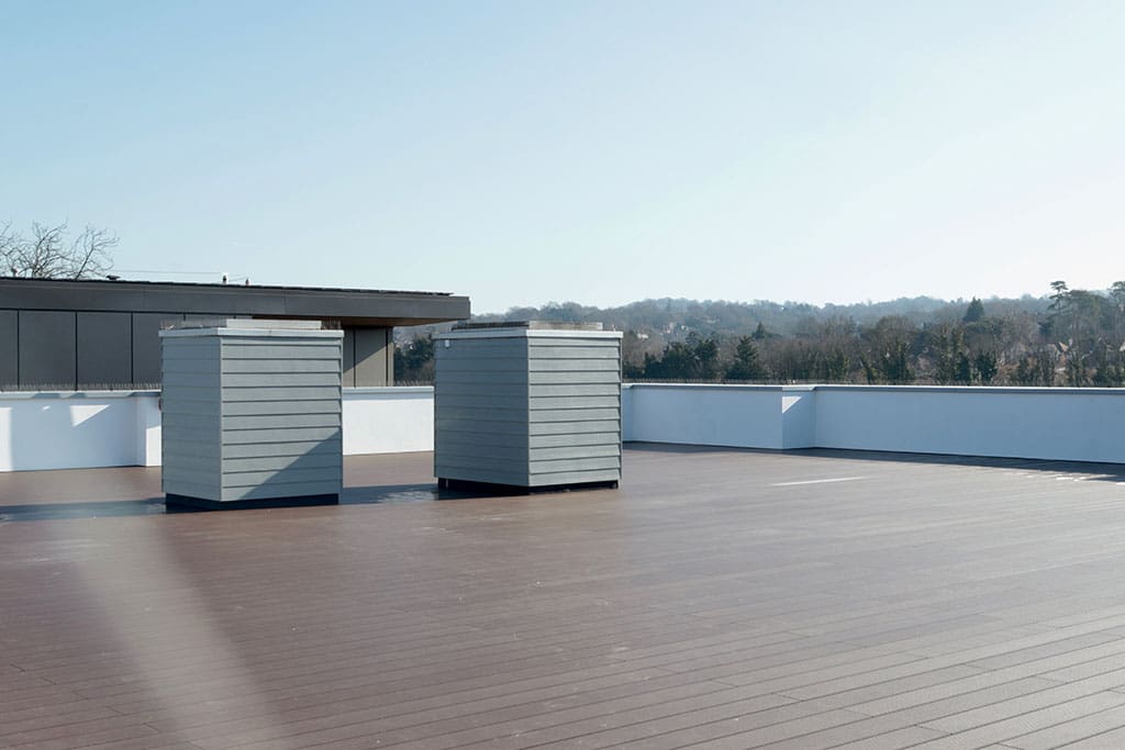 Aluminium decked roof terrace