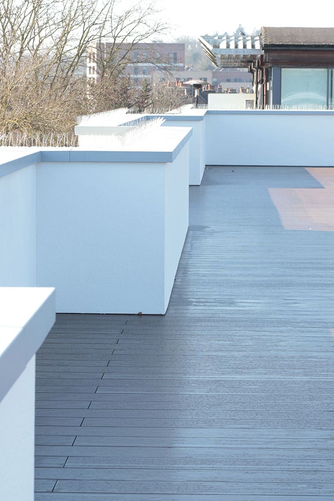 Aluminium decked roof terrace