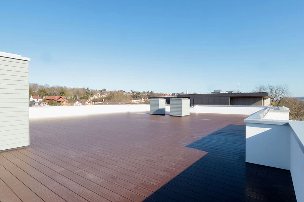 Aluminium decked roof terrace