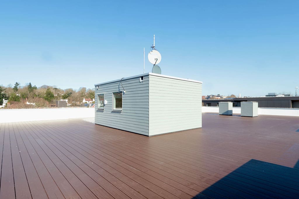 Aluminium decked roof terrace