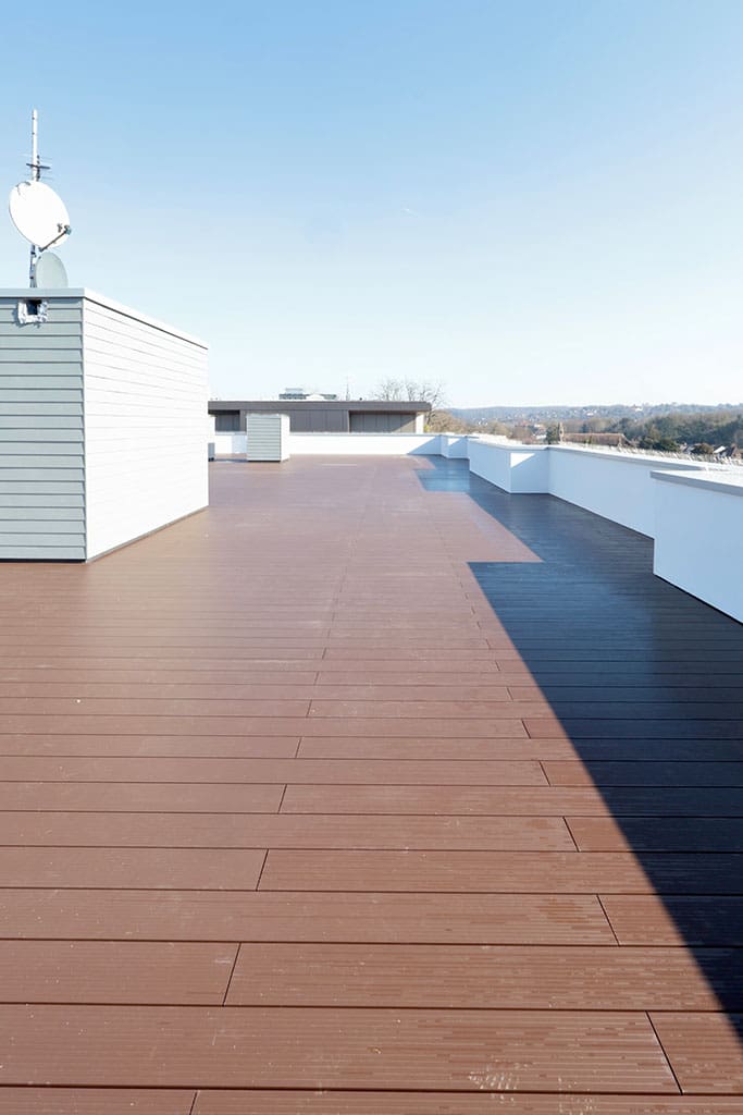 Aluminium decked roof terrace
