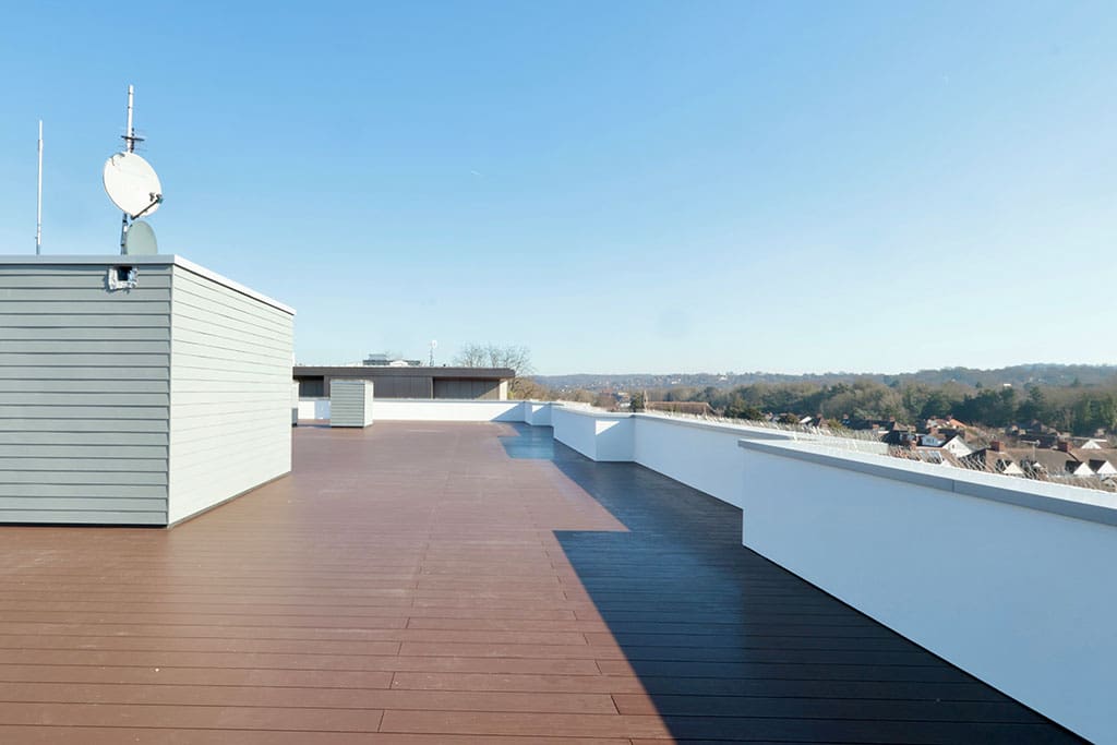 Aluminium decked roof terrace