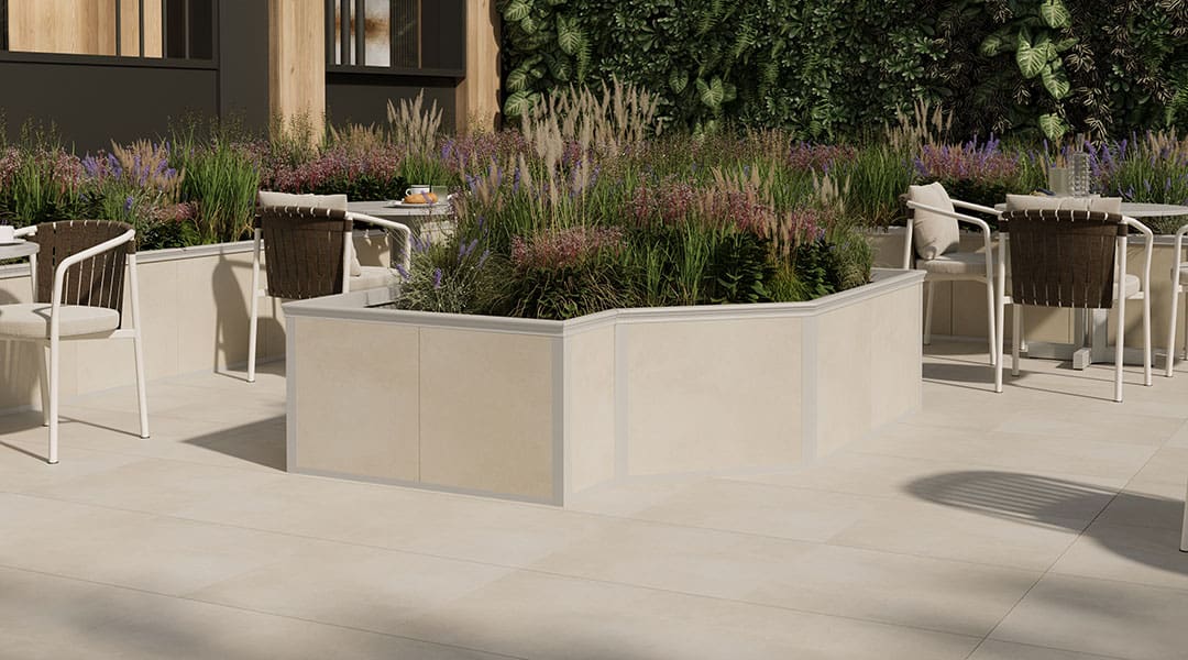 Eiger Porcelain Planter Quadro Crema