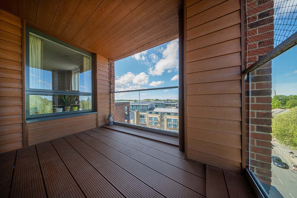 Decked balcony