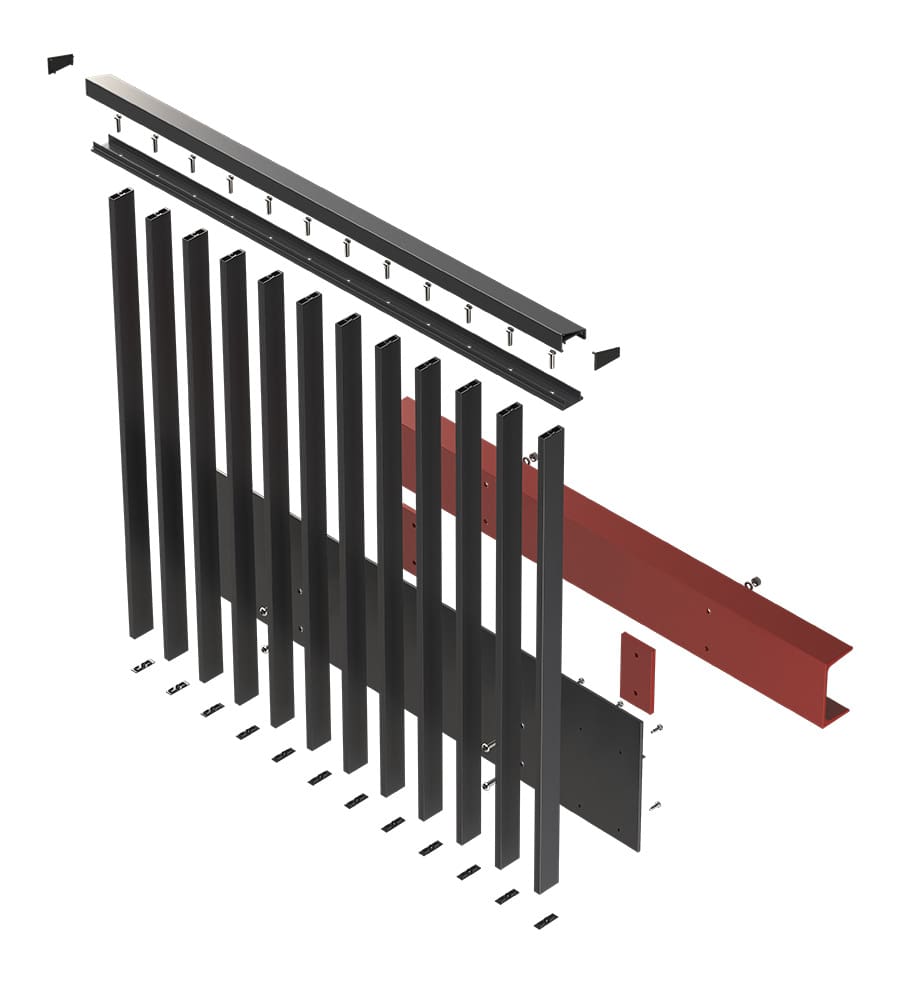Linear Light Exploded Render