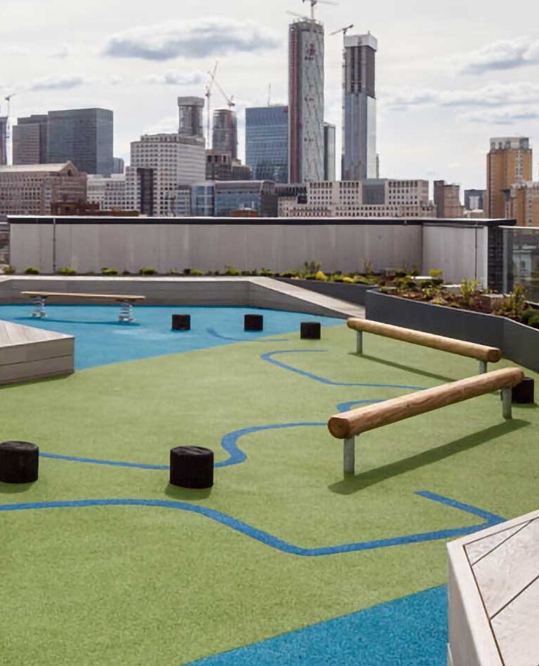 Wet Pour Rubber Crumb on roof terrace