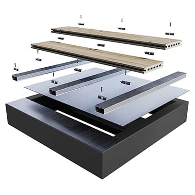 BalcaSmart Vitrified Composite Decking System render