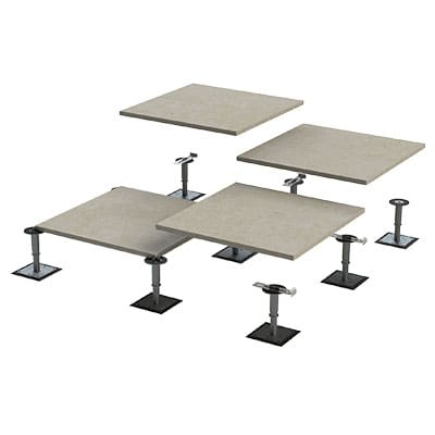TerraSmart Non-Combustible Pedestal Paving System render