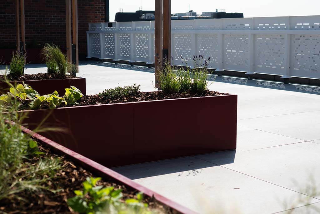 Roof terrace planters