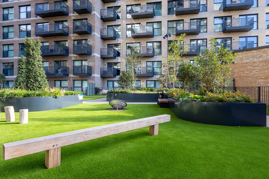 Planters in playpark