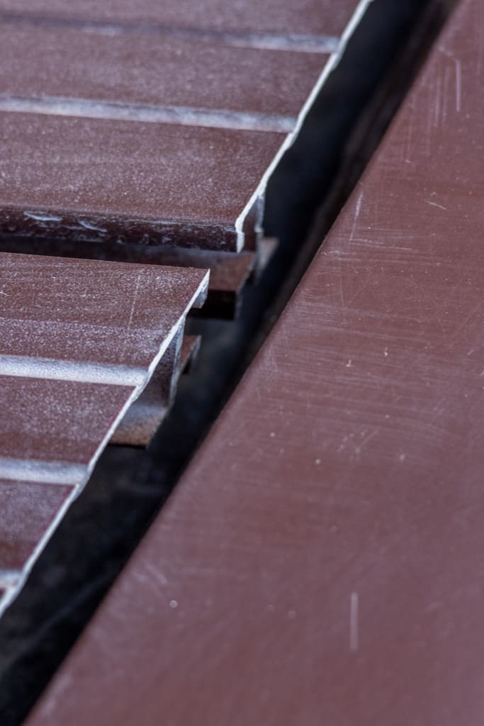 Balcony decking close-up