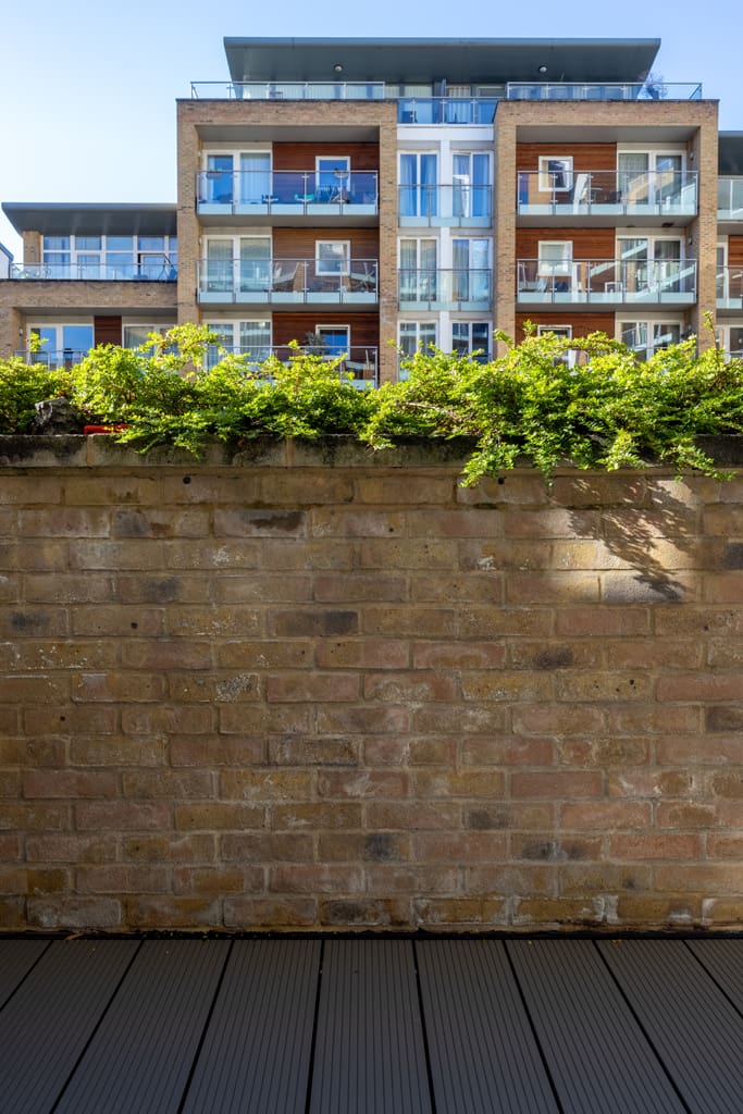 Balcony decking and wall