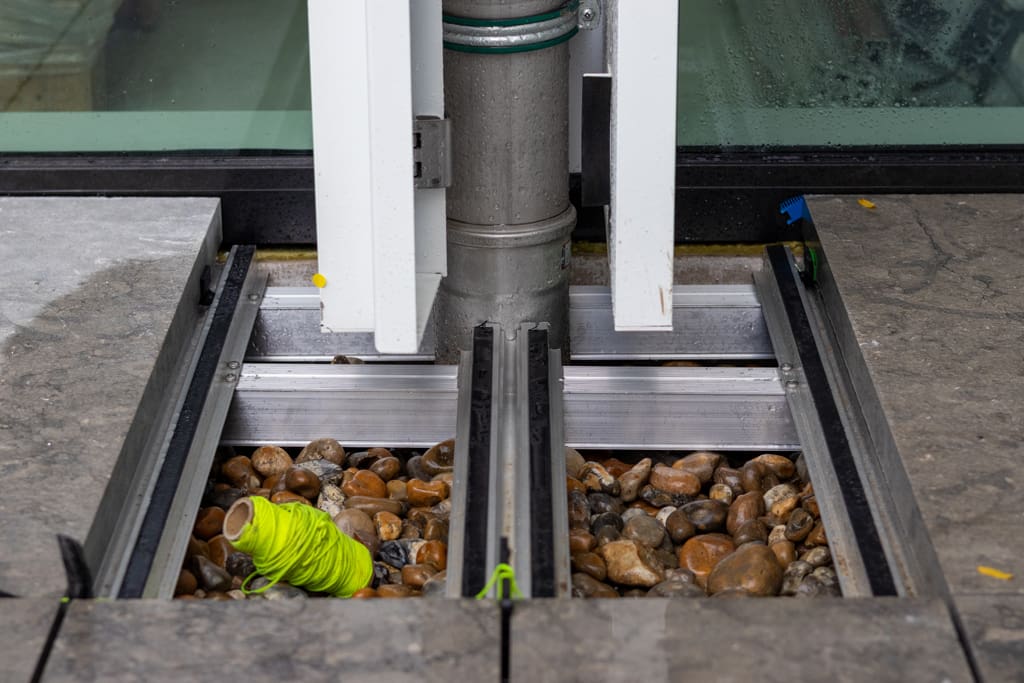 TerraSmart Rail Paving System at balustrade
