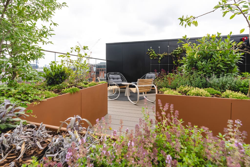 One James Street terrace seating