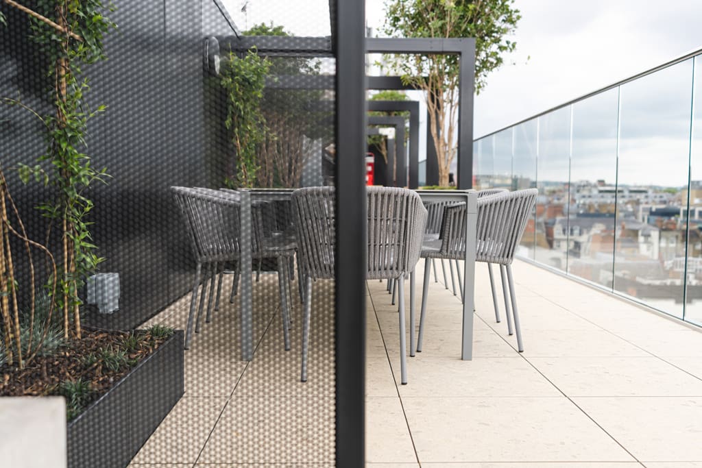 One James Street terrace seating