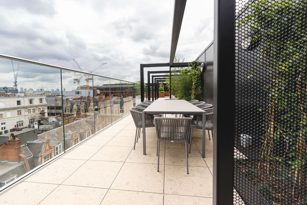 One James Street terrace seating