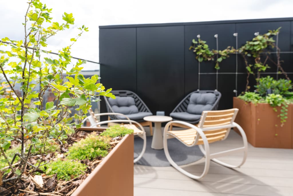 One James Street terrace seating