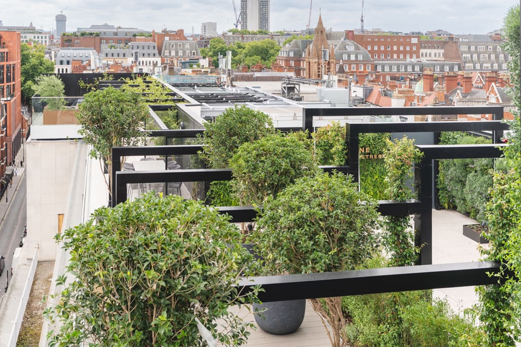 One James Street roof terrace view form above