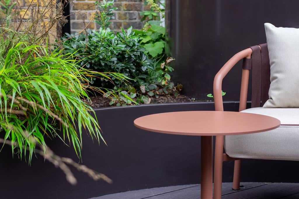 Egyptian & Dudley House planters close-up