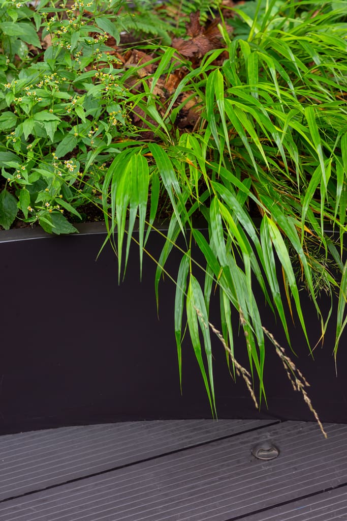 Egyptian & Dudley House planters close-up