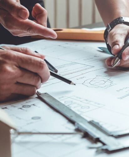 Architectural design drawings