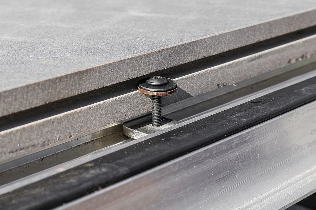 Rail Paving System with RHF-WU: Hidden Wind Uplift Restraint