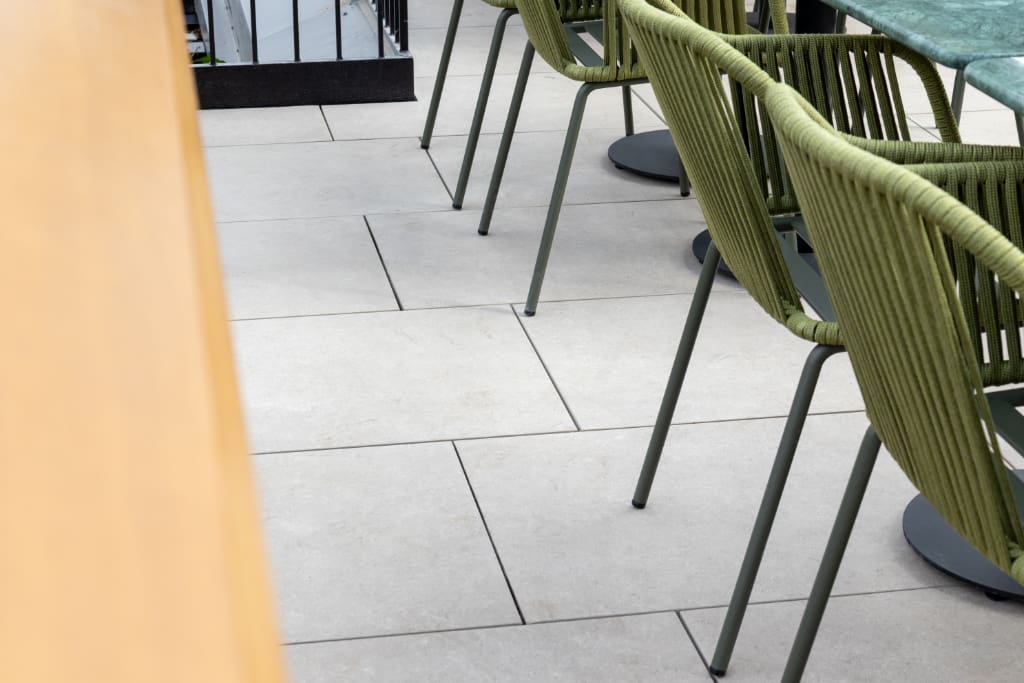 Seating area paving