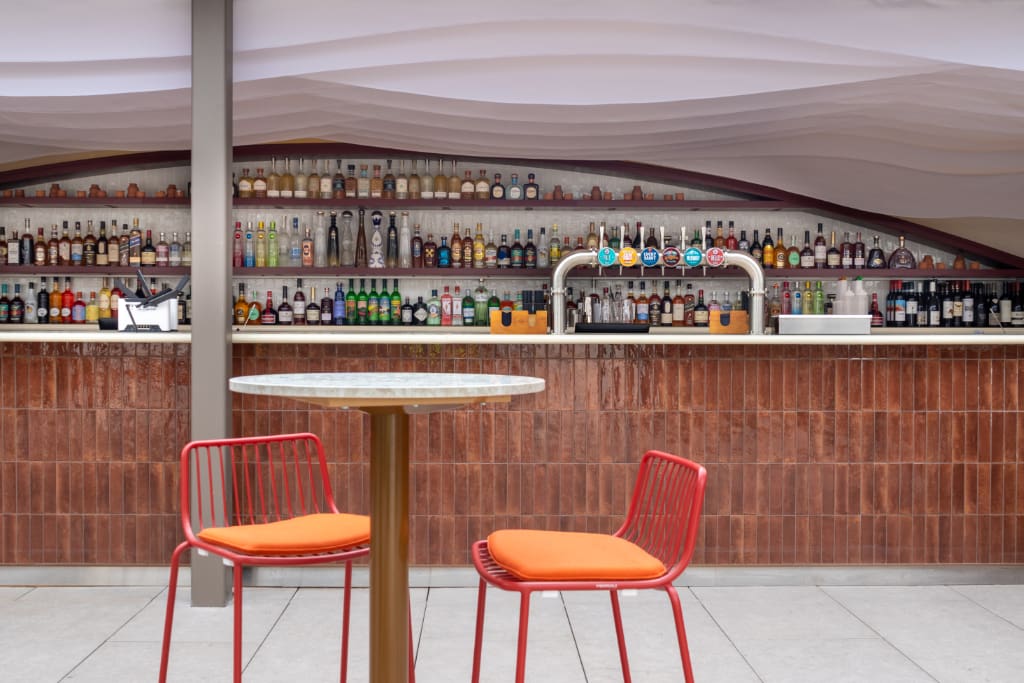 Paved bar area