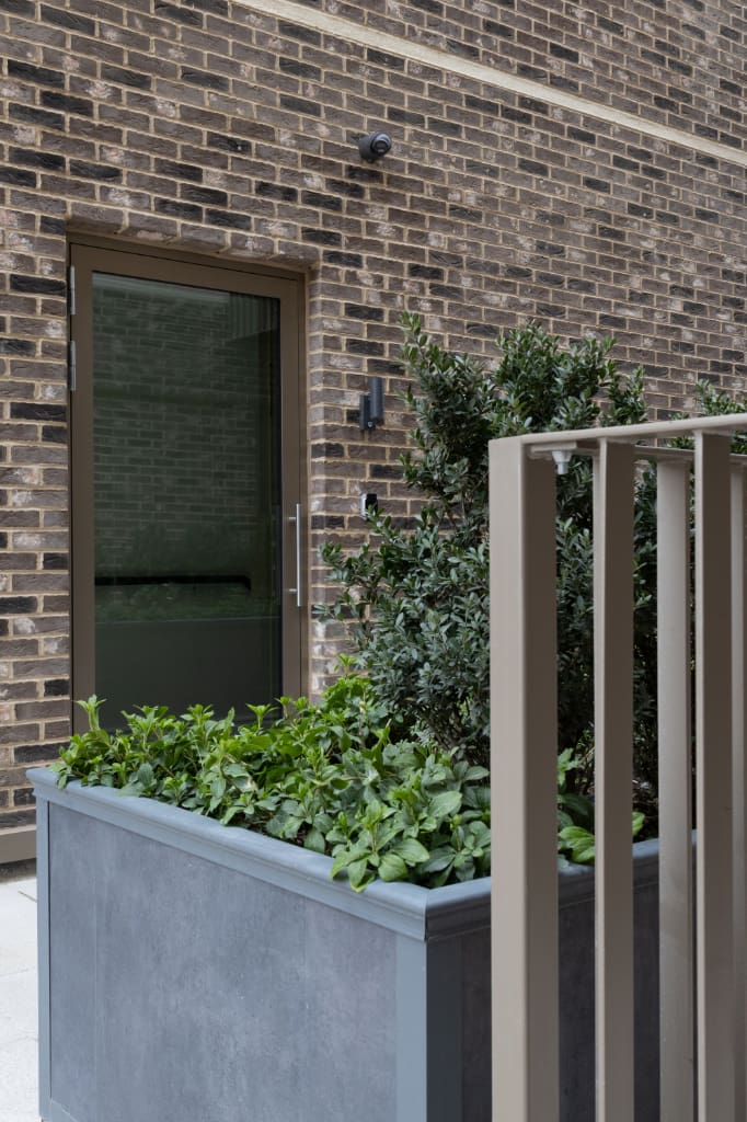 Balustrade and Eiger Porcelain Planter